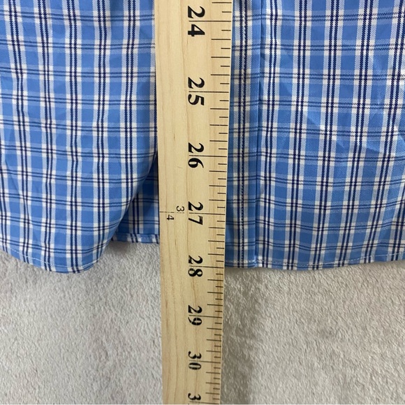 LL Bean Plaid Button-Down Shirt Men Traditional Fit Blue 262253 15-32 Custom - Picture 7 of 8